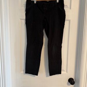 Maternity Cropped Black Jeans